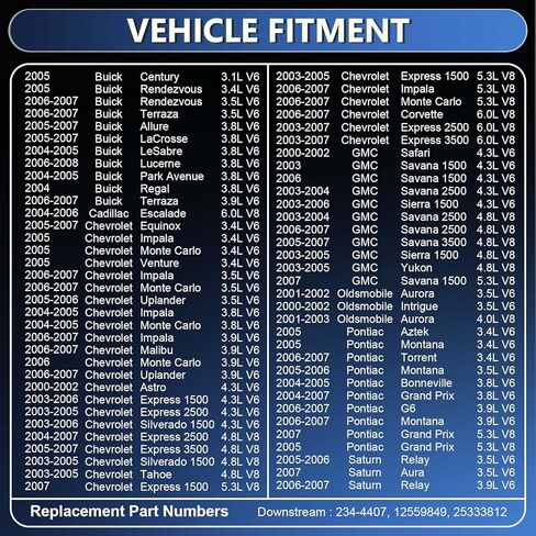 مستشعر الأكسجين المنبع والمصب لسيارة Toyota Tacoma 1995-2020 & 4Runner - يستبدل Direct Fit #234-4162 * 2 - يستعيد الأداء وMPG in Kuwait