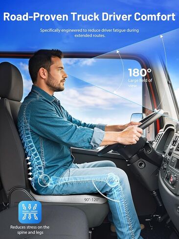 Seat Cushion for Truck Driver, Memory Foam L-Shaped Integrated Seat Cushions with Lumbar Support & Adjustable Shoulder Straps for Office Workers, Coccyx Pain in Saudi Arabia