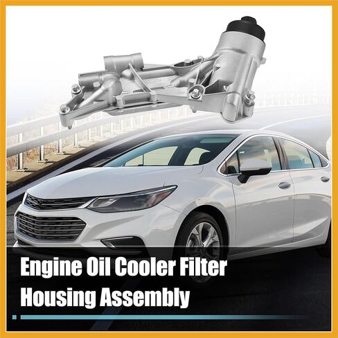 93186324 Engine Oil Cooler Oil Filter Housing Adapter Assembly with Gaskets for Chevy Aveo for Chevrolet Cruze for Pontiac for Saturn 25199751 1.8 Engine Oil Cooler Replacement in Saudi Arabia