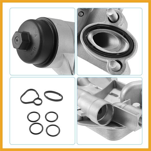 93186324 Engine Oil Cooler Oil Filter Housing Adapter Assembly with Gaskets for Chevy Aveo for Chevrolet Cruze for Pontiac for Saturn 25199751 1.8 Engine Oil Cooler Replacement in Saudi Arabia