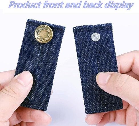 2 Pcs Adjustable Jeans Waist Extension Snap Buttons DIY Denim Sewing Fastener for Men Women (Dark Blue) in Saudi Arabia