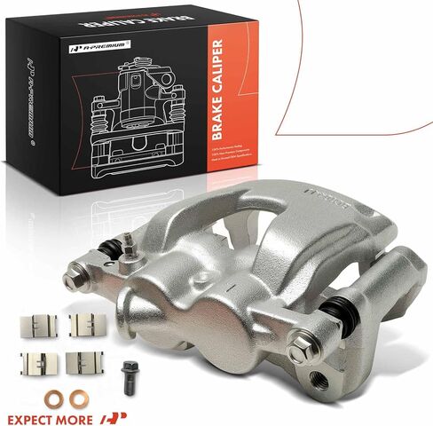 A-Premium Disc Brake Caliper Assembly with Bracket Compatible with Ford Vehicles - E-Transit 2022-2025, Transit-150 Transit-250 Transit-350 Transit-350 HD 2020-2025 - Front Left Driver Side in Saudi Arabia