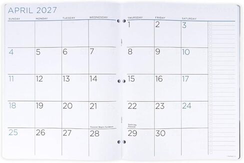PlanAhead See It Bigger من يناير 2026 إلى ديسمبر 2027، مخطط شهري لمدة عامين، طباعة كبيرة متخصصة، مقاس 8.5 بوصة × 11 بوصة، وقلم BallPoint Crystal Diamond. in Kuwait