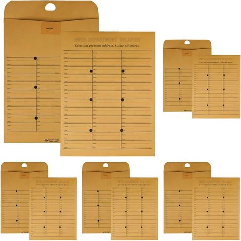 Quality Park 2-Side Interoffice Envelopes, Redi-Tac Box-Style, Brown Kraft, 10 x 13, 100 per Box, (63666) in Saudi Arabia