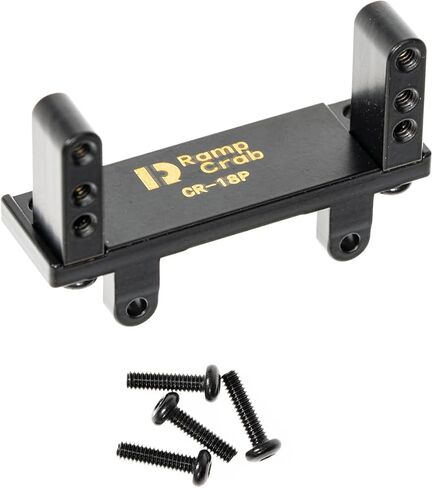RampCrab Servo Mount Bracket for CR18P, Adjustable Servo Mount Bracket, 1/18 RC Car Steering Servo Mount for CR18P EVO & EVO PRO Upgrade Parts, Aluminium Alloy, Black in Kuwait