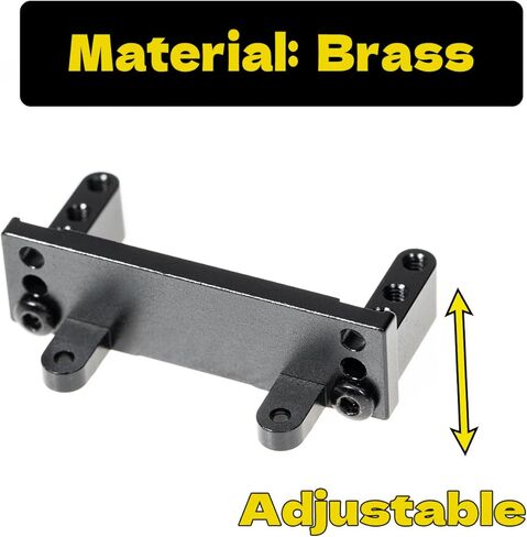 RampCrab Servo Mount Bracket for CR18P, Adjustable Servo Mount Bracket, 1/18 RC Car Steering Servo Mount for CR18P EVO & EVO PRO Upgrade Parts, Aluminium Alloy, Black in Kuwait