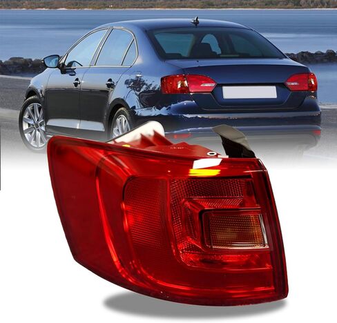 Road Hawk For Volkswagen Jetta Rear Tail Light Assembly Outer Tail Lamp Compatible with 2011 2012 2013 2014 Volkswagen Jetta Left Driver Side Taillight Replace VW2804107 5C6945095D in Kuwait