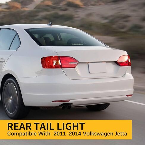 Road Hawk For Volkswagen Jetta Rear Tail Light Assembly Outer Tail Lamp Compatible with 2011 2012 2013 2014 Volkswagen Jetta Left Driver Side Taillight Replace VW2804107 5C6945095D in Kuwait