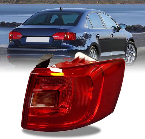 Road Hawk For Volkswagen Jetta Rear Tail Light Assembly Outer Tail Lamp Compatible with 2011 2012 2013 2014 Volkswagen Jetta Left Driver Side Taillight Replace VW2804107 5C6945095D in Saudi Arabia