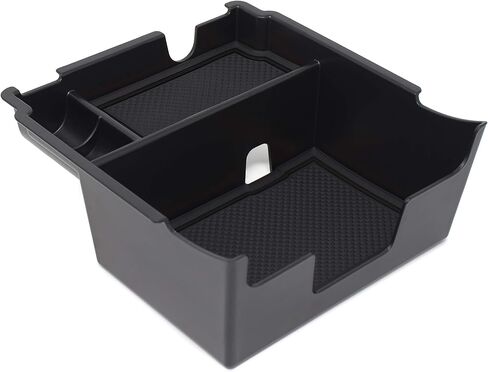 CupHolderHero يناسب Subaru Crosstrek 2018-2022 وSubaru Impreza 2017-2022 صينية تنظيم وحدة التحكم المركزية الداخلية المخصصة غير القابلة للانزلاق ومضادة للغبار مع سجادات بطانة، مجموعة من 3 قطع (أسود خالص) in Kuwait