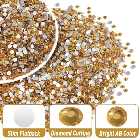 50000 Pcs Brown AB Rhinestones Flatback Bulk, SS10/3mm Non-Hotfix Crystal Round Jelly Rhinestones for Crafts Makeup Nails Face Tumblers Clothes Shoes Handmade Decoration in Saudi Arabia