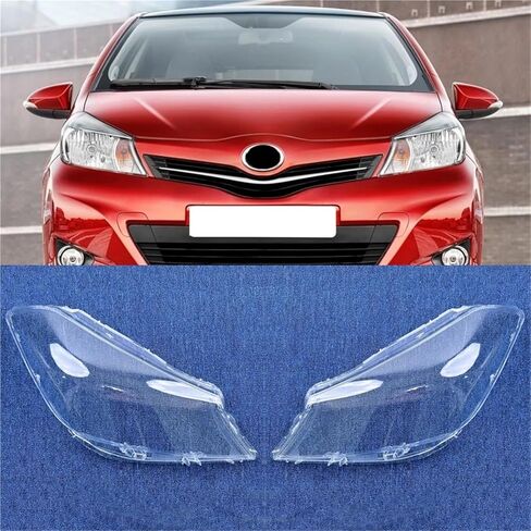 Compatible For Toyota Yaris 2012 2013 2014 Accessories Front Headlamp Cover Glass Shell Car Front Headlight Lens Cover Lights Shell(Right) in Kuwait