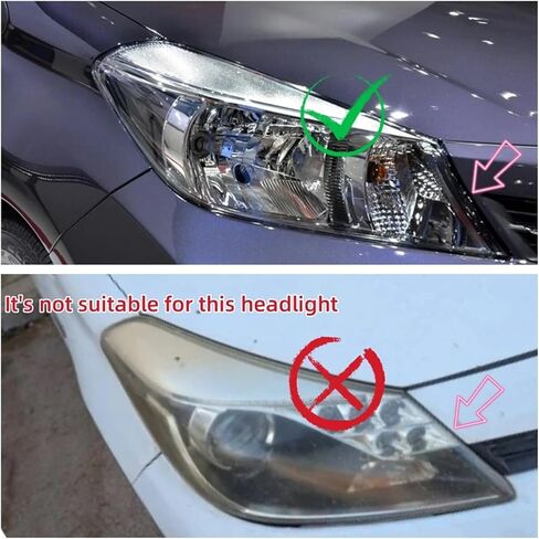 Compatible For Toyota Yaris 2012 2013 2014 Accessories Front Headlamp Cover Glass Shell Car Front Headlight Lens Cover Lights Shell(Right) in Kuwait