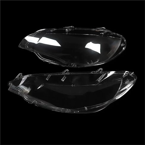 Pair Car Front Headlight Lens Compatible For 2008-14 BMW E71 X6 Headlamp Covers 63117288996 in Kuwait