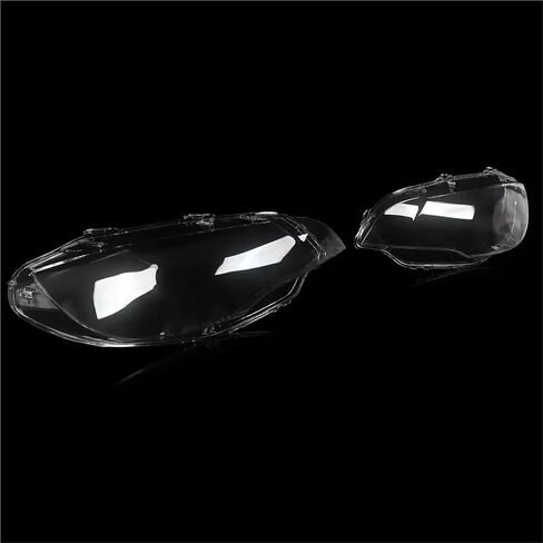 Pair Car Front Headlight Lens Compatible For 2008-14 BMW E71 X6 Headlamp Covers 63117288996 in Kuwait