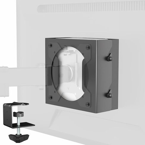 VIVO Behind Monitor VESA Mount Designed for Mac Mini CPU, 2010-Present Models, Monitor Arm Computer Holder, Concealed Back of Screen Mount with Desk Clamp Option, Black, Mount-MINI1 in Saudi Arabia