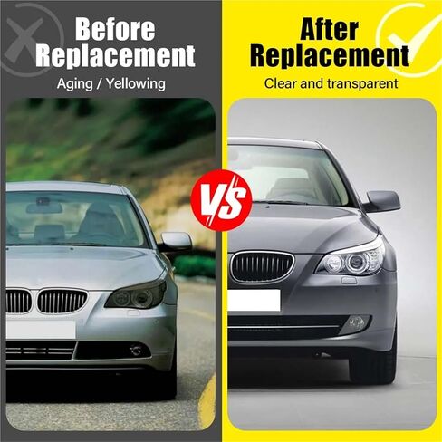 متوافق مع Bmw 2004-2010 Model 5 Series غطاء المصباح 520 523 525 530I E60E61 غطاء عاكس الضوء للسيارة ملحقات السيارة (زوج واحد) in Saudi Arabia