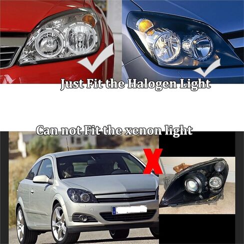 Compatible For OPEL ASTRA H 2004-2010 Left+Right Side Front Headlight Lens Cover Clear Headlamp Cover Shell Transparent Lampshade in Saudi Arabia