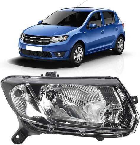 Tyenaza Headlight Cover Lens Case High Strength Side Head Lamp Housing Shell Replacement for Dacia Sandero MK2 Pre Facelift (Right 260105344R) in Saudi Arabia