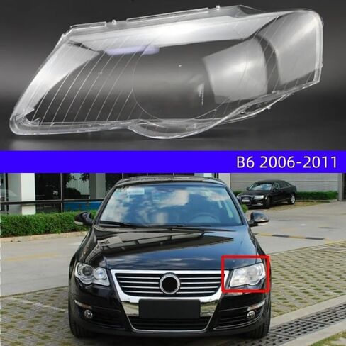Compatible For Vw Magotan B6 2006 2007 2008 2009 2010 2011 Car Front Headlight Lens Cover Headlamp Lampshade Glass Lamp Shell(Left) in Saudi Arabia