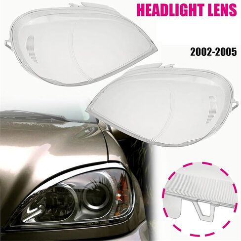 Compatible For Mercedes-Benz ML Class W163 ML400 ML450 ML350 ML320 2002-2005 Pair Transparent Housing Front Headlights Lens Shell Lampcover in Saudi Arabia