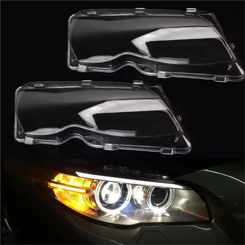 Car Headlight Lens Glass Lampcover Cover Lampshade Headlamp Shell Compatible For BMW 3 Series E46 318i 320i 325i 4 Doors Sedan 2002-2005(Left side) in Saudi Arabia