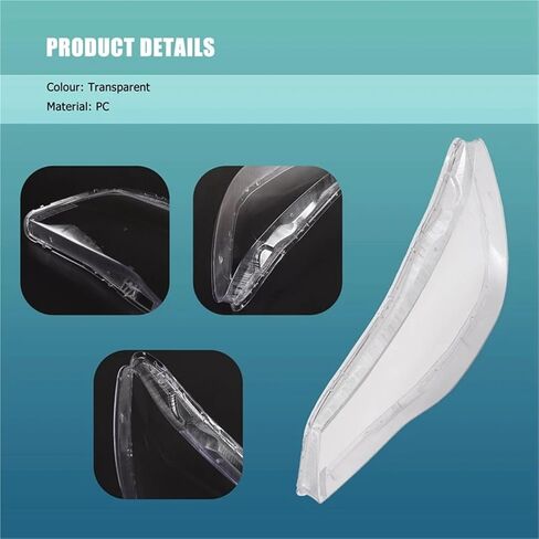 Car Front Left Side Headlight Clear Lens Lamp Shade Shell Cover Compatible For Honda Civic FD 2006 2007 2008(Silver) in Saudi Arabia