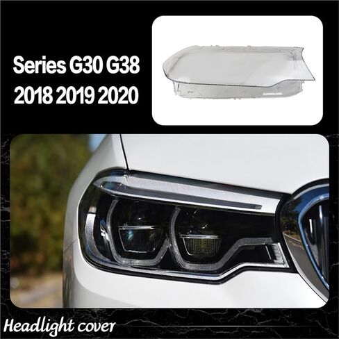 متوافق مع BMW 5 Series G30 G38 520i 523i 525i 528i 530i 2018 2019 2020 غطاء المصابيح الأمامية الشفاف يحل محل عاكس الضوء الأصلي (الجانب الأيمن) in Saudi Arabia