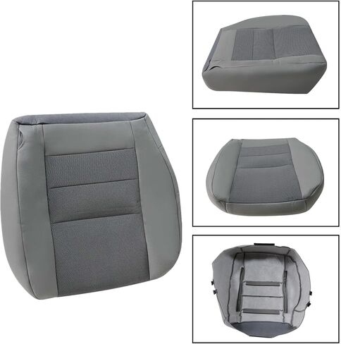 غطاء مقعد FZJDSD من القماش الرمادي للسائق وغطاء مقعد بديل للوسادة الإسفنجية متوافق مع Ford F-250 F-350 F-450 F-550 XLT 2003 2004 2005 2006 2007 in Saudi Arabia