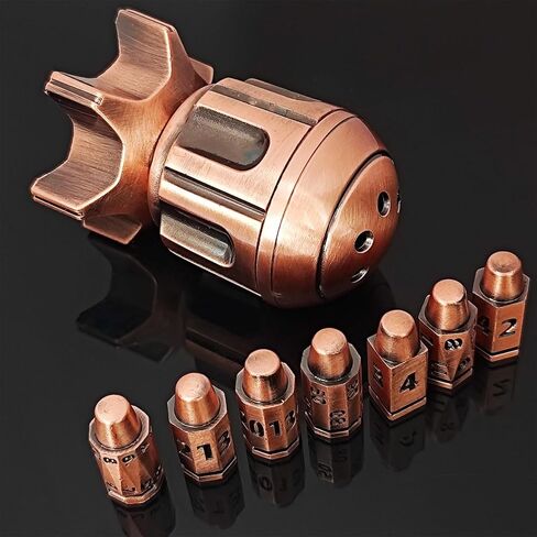 Roulette Dice Spinner for DND Dice Set, 7 Metallic Polyhedral D&D Dice with Gift Case for DND Game, RPG Role Playing Table Game Gifts (Copper) in Saudi Arabia