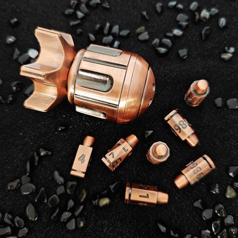 Roulette Dice Spinner for DND Dice Set, 7 Metallic Polyhedral D&D Dice with Gift Case for DND Game, RPG Role Playing Table Game Gifts (Copper) in Saudi Arabia
