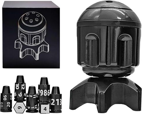 Roulette Dice Spinner for DND Dice Set, 7 Metallic Polyhedral D&D Dice with Gift Case for DND Game, RPG Role Playing Table Game Gifts (Copper) in Saudi Arabia