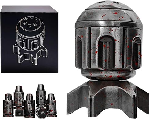 Roulette Dice Spinner for DND Dice Set, 7 Metallic Polyhedral D&D Dice with Gift Case for DND Game, RPG Role Playing Table Game Gifts (Copper) in Saudi Arabia