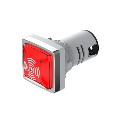 AD16-22SM Plastic 22mm Sound and Light Alarm LED Signal Indicator Square high Decibel 12V24v red(Green 24V) in Saudi Arabia