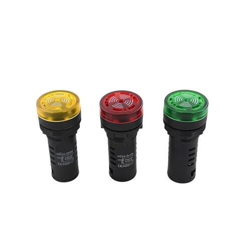 Flash Buzzer AD16-22SM AC DC 24v12v Loud Intermittent LED Sound and Light Alarm(22mmmetal) in Saudi Arabia
