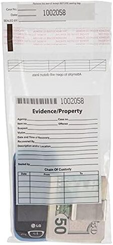 BankSupplies Clear Evidence Bags | Case of 100 | 9W x 12H | Tamper Evident Seal | Write-On Panel for Information | Plastic Safety Security Bag | Serial Numbers & Tear Off in Saudi Arabia