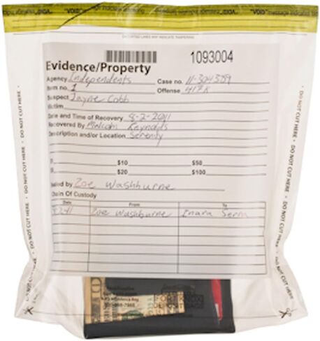 BankSupplies Clear Evidence Bags | Case of 100 | 9W x 12H | Tamper Evident Seal | Write-On Panel for Information | Plastic Safety Security Bag | Serial Numbers & Tear Off in Saudi Arabia
