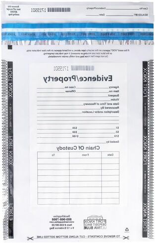 BankSupplies Clear Evidence Bags | Case of 100 | 9W x 12H | Tamper Evident Seal | Write-On Panel for Information | Plastic Safety Security Bag | Serial Numbers & Tear Off in Saudi Arabia
