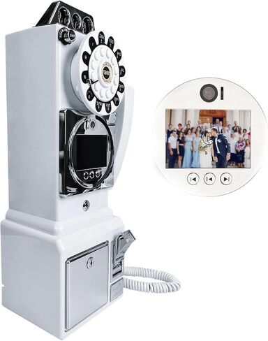 13MP Video & Audio Guest Book with 32GB Storage | 3.0-Inch Screen Telephone Set | 5000mAh Battery | for Weddings & Special Events (54 x 27 x 20 cm),White in Saudi Arabia