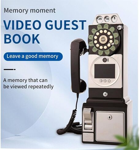 13MP Video & Audio Guest Book with 32GB Storage | 3.0-Inch Screen Telephone Set | 5000mAh Battery | for Weddings & Special Events (54 x 27 x 20 cm),White in Saudi Arabia