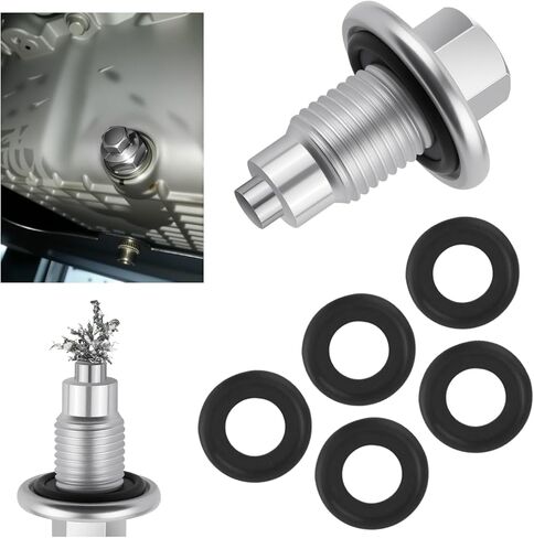 M14x1.5 استبدال سدادة تصريف الزيت المغناطيسي OEM 97329654 مع 5 قطع حشية سدادة تصريف الزيت، سدادات تصريف الزيوت المتينة المتوافقة مع كاواساكي/هوندا/تريومف، مقابس الزيوت العطرية (M14x1.5) in Saudi Arabia