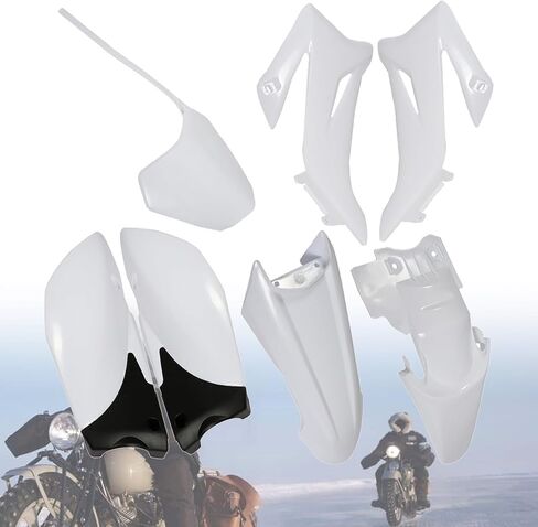 Silscvtt White ABS Plastic Mudguard Kit Replacement for Yamaha TTR110 2008-2015 Pit Bike in Saudi Arabia