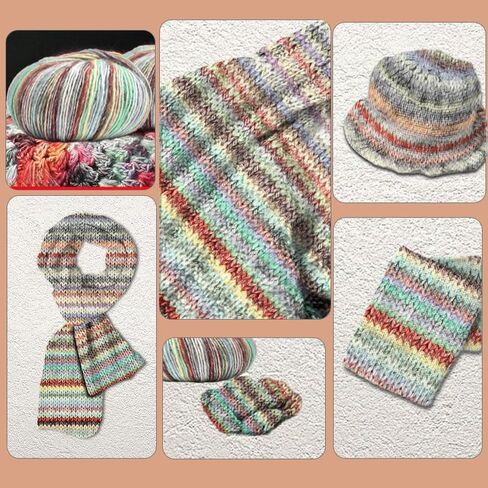Colorful Soft Knitting Crafts Multicolor Crochet Yarn for DIY-Colour11 in Saudi Arabia