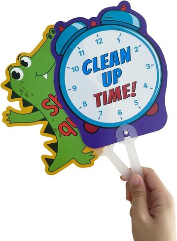 مجموعة من 8 قطع، إدارة لافتات الفصل الدراسي للمعلمين، مجاذيف الإشارة المحمولة بقاعدة الفصل الدراسي، تعليمات تفاعلية لرياض الأطفال والمدرسة الابتدائية in Kuwait