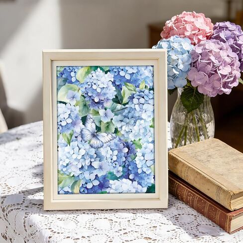 Konsait 24 Sheets Hydrangea Scrapbook Paper 12x12, Double Sided Blue Hydrangea Pattern Paper Floral Cardstock Craft Papers Flower Origami Papers for Card Making Kit Scrapbook Supplies in Saudi Arabia
