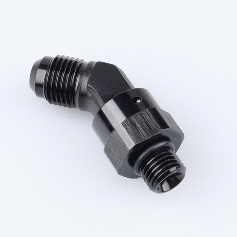 أداء التيار المتردد 45 درجة -12 ذكر مضيئة إلى -10 AN ORB O Ring Port الموضوع 7/8 × 14 محول تركيب دوار من الألومنيوم الأسود in Saudi Arabia