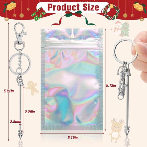 26 Pcs Beadable Keychain Bar, Silver Bead Keychain Beaded Keychain for Pendant DIY, Alloy Blank Keychain Accessories Bulk for Keychain Making Supplies Jewelry Making Gift in Saudi Arabia