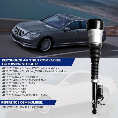Rear Right Air Strut Replace S-Class W221 05-12 without 4Matic CL-Class C216 06-13 with Air 4Matic 2213205613 in Saudi Arabia