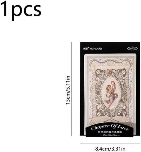50 Sheets Vintage Lace Decorative Note Paper, Notebook Decor for Hand Accounting, Party, and DIY Crafts in Saudi Arabia