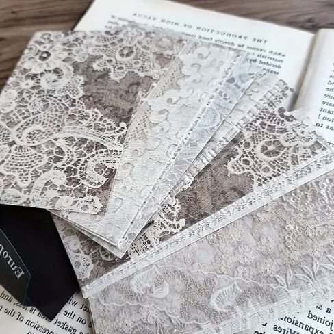 50 Sheets Vintage Lace Decorative Note Paper, Notebook Decor for Hand Accounting, Party, and DIY Crafts in Saudi Arabia